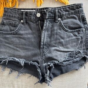 Zara Black Denim Jean Shorts